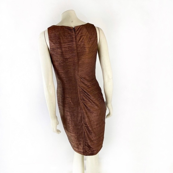 Calvin Klein Metallic Bronze Sleeveless dress size 4 - Picture 4 of 8